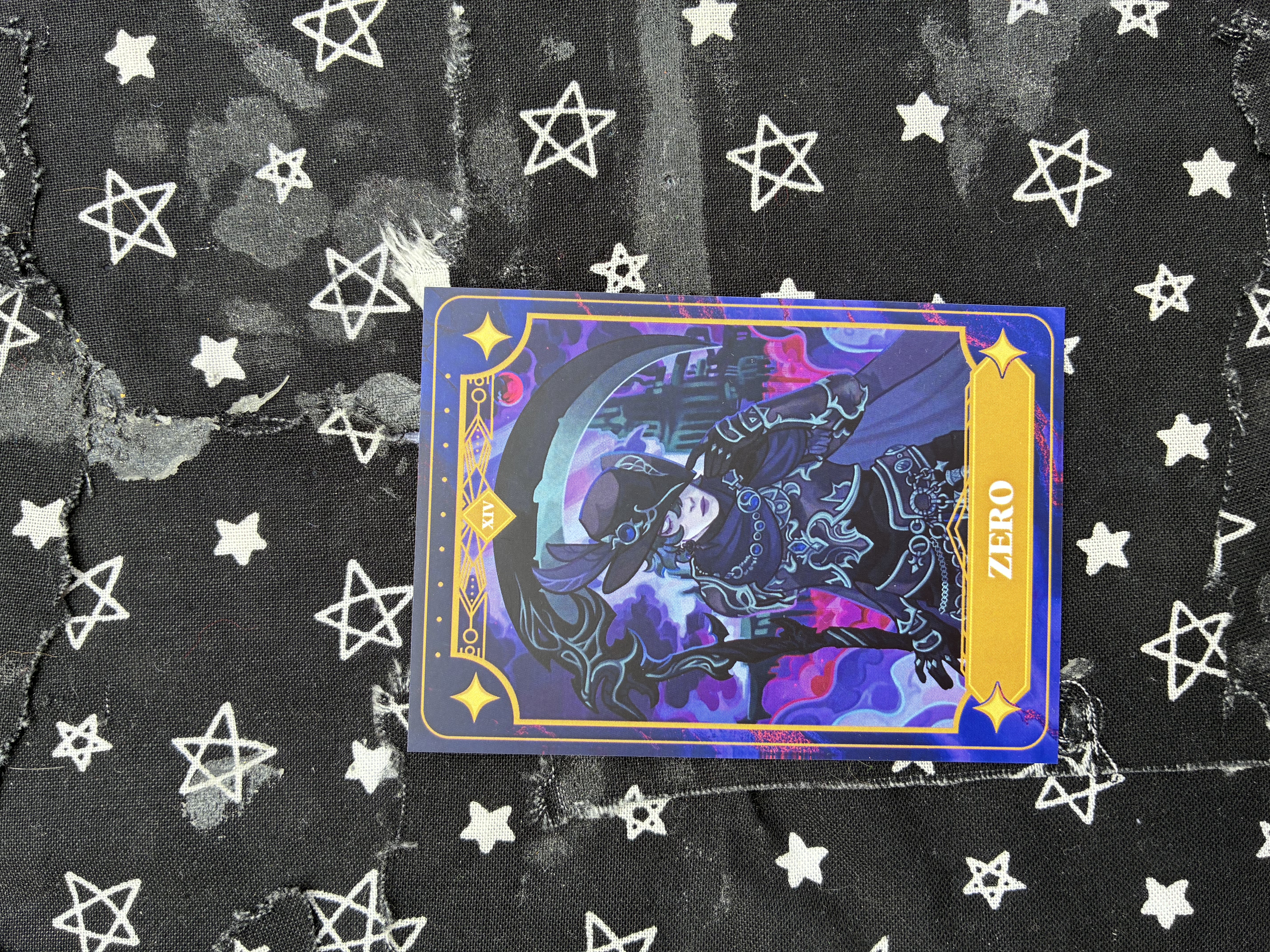 Final fantasy tarot card designed with Final fantasy 14 Zero.